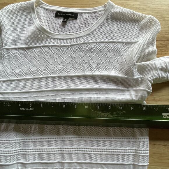 Banana Republic Sweater Lightweight Long‎ Sleeve Geometric Womens Medium - Picture 7 of 8
